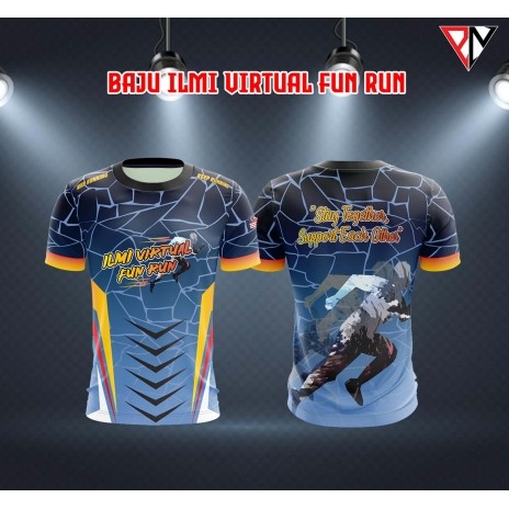ILMI VIRTUAL RUN Tshirt / Baju Microfiber Jersi / Jersey Sublimation / Tshirt Jersey