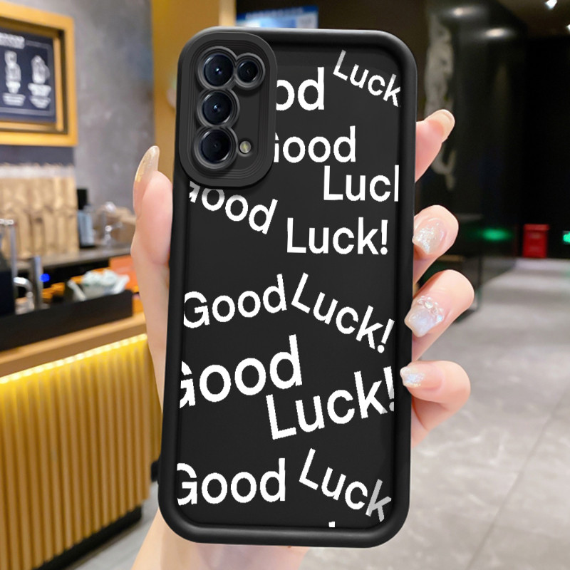 MATA HP เคสโทรศัพท์สําหรับ OPPO Reno 5 4G Reno 5 5G Reno 5K ค้นหา X3 Lite เคสโทรศัพท์ Lucky Words รู
