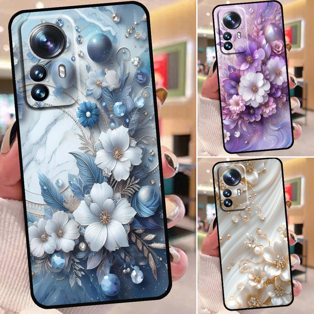 เคส Xiaomi Mi 12T / Mi 12T Pro พิมพ์ลายดอกไม้สุดหรู