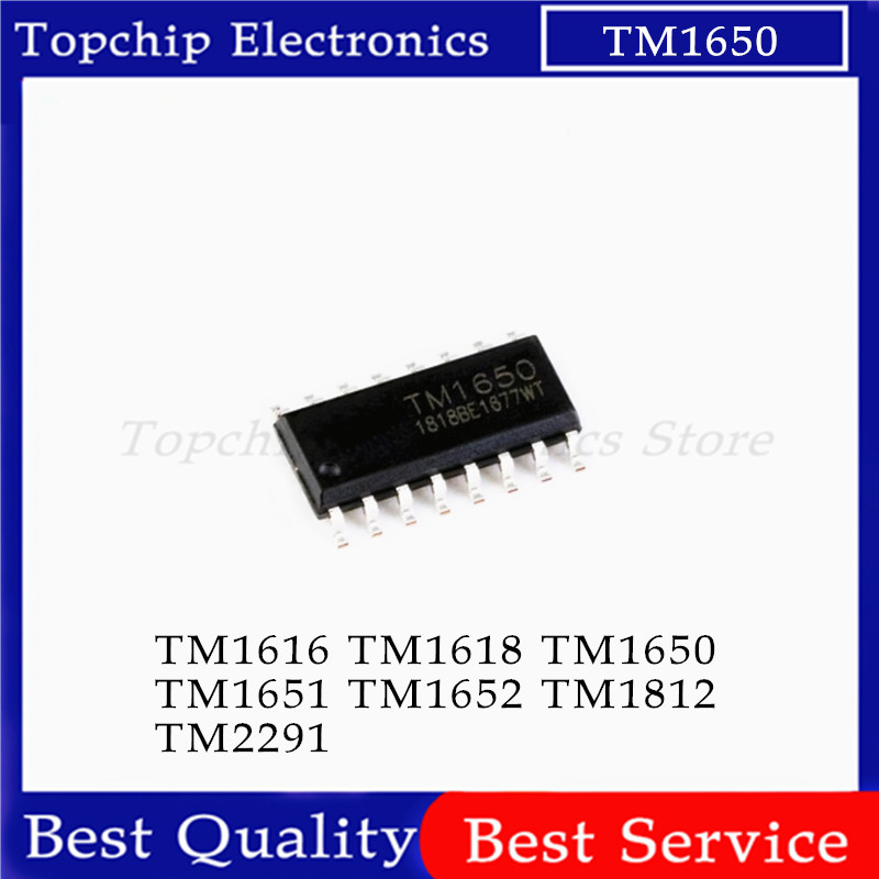 10 ชิ้น TM1650 TM1651 TM1652 TM1616 TM1812 TM2291 SOP-16 TM1618 SOP-18 ชิป SMD