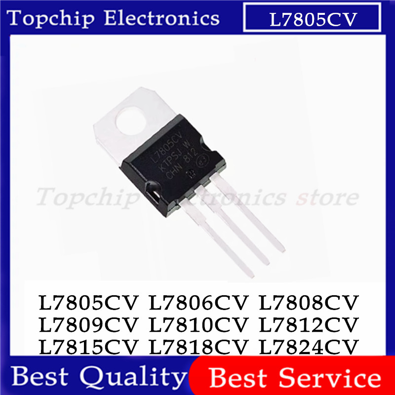 ยี่ห้อใหม่ 10 ชิ้น L7805CV L7806CV L7808CV L7809CV L7812CV L7815CV L7824CV L7905CV L7912CV L7915CV L