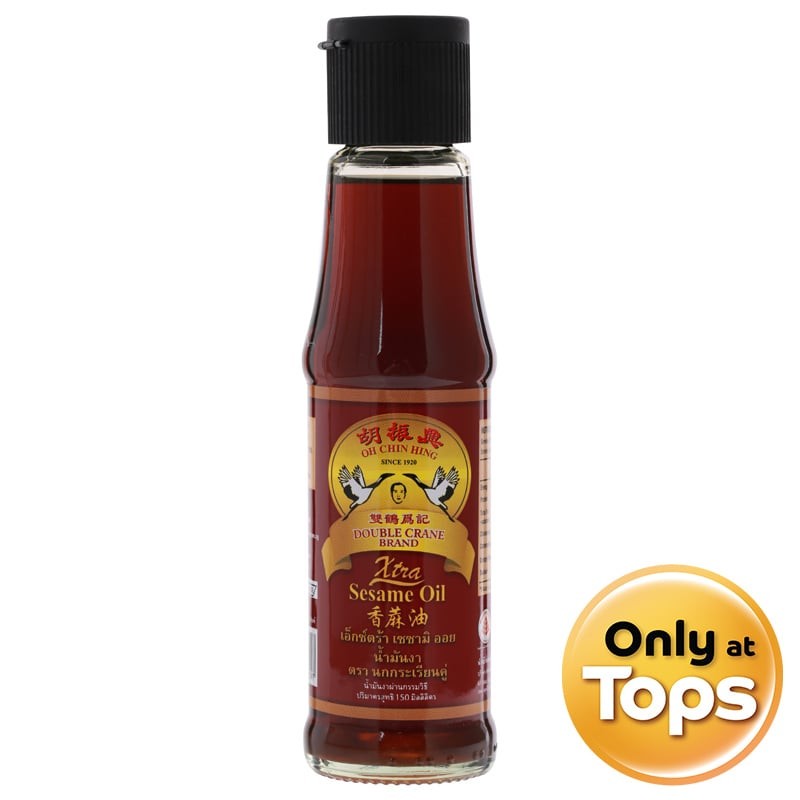 DOUBLE CRANE นกกระเรียนคู่น้ำมันงา100เปอร์เซ็นต์ 150มล. [8888942818097]