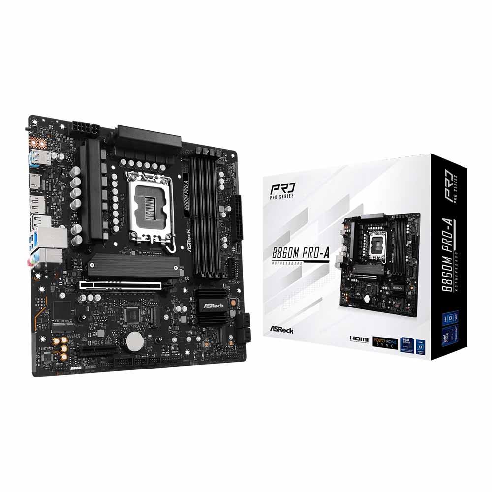 MAINBOARD (เมนบอร์ด) ASROCK B860M PRO-A - INTEL SOCKET 1851 DDR5 MICRO-ATX +++