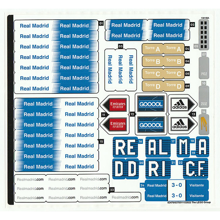 Brick2cube Part - Sticker Sheet for Set 10299 - (82476/6370511) - 10299stk01