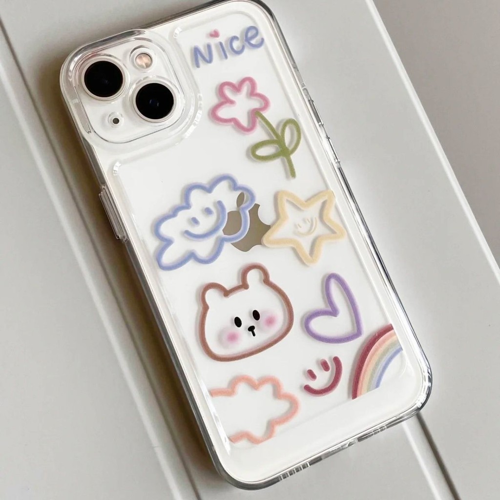Soft Rabbit Flower Stripe Simple Casing Oppo 14 Pro 5G A5I Pro A5 Pro A5 2025 A5X A3S A3 Pro 5G Reno