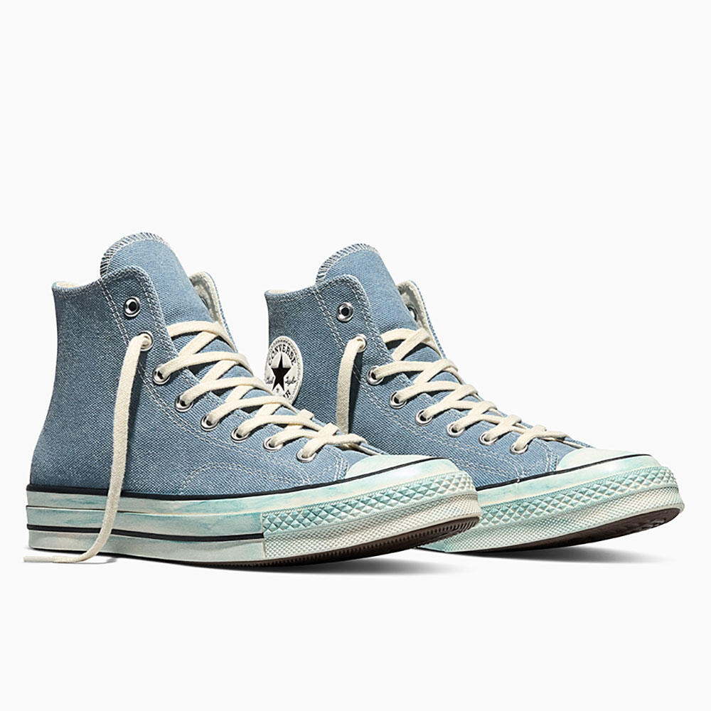 CONVERSE حذاء رجالي Chuck 70 Washed Canvas HI — رمادي