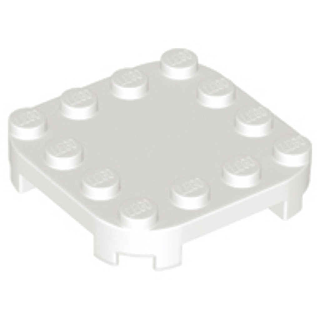 Brick2cube Part - Plate, Modified 4 x 4 with Rounded Corners and 4 Feet - 66792