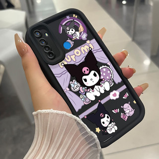 เคสสำหรับ Realme 5 Pro 5i 5s 6i C3 C3i Narzo 10 Narzo 10A Narzo 20A เคสโทรศัพท์กระต่ายสามสีซิลิโคนกันกระแทก