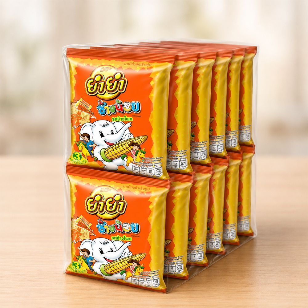 [สินค้าส่งด่วน] ยำยำช้างน้อยรสข้าวโพด 20กรัม แพ็ค12ซอง