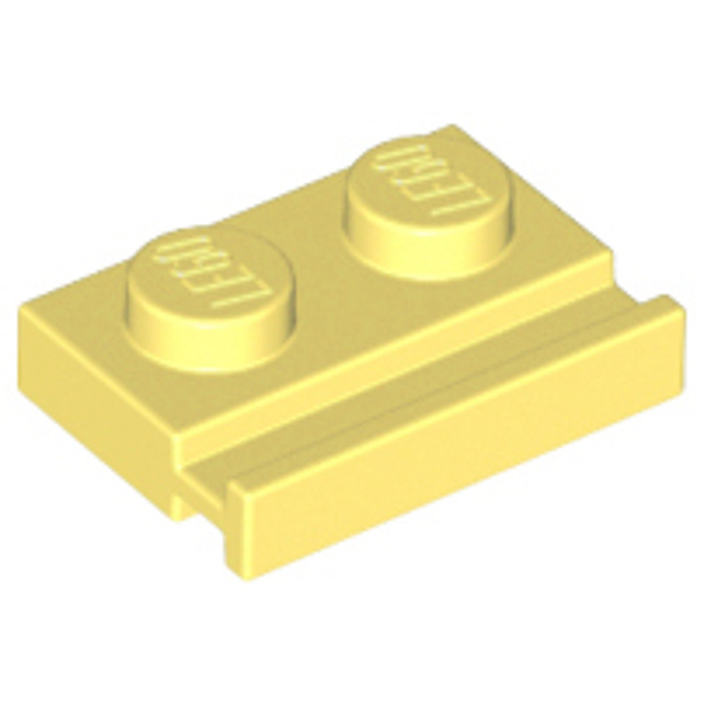 Brick2cube Part - Plate, Modified 1 x 2 with Door Rail - 32028