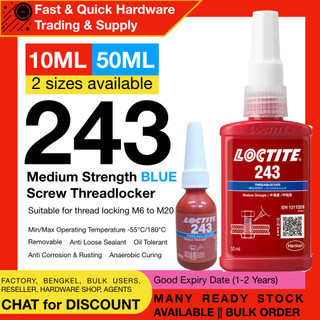 BOLT NUT SIZE M6-M20 10ml 50ml 243 LOCTITE thread lock glue diy wire ori rim custom seal anti rust screw bodykit