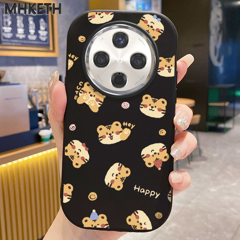 MHKETH เคสสำหรับ OPPO Find X8 5G เคสโทรศัพท์ลวดลายเสือน่ารัก