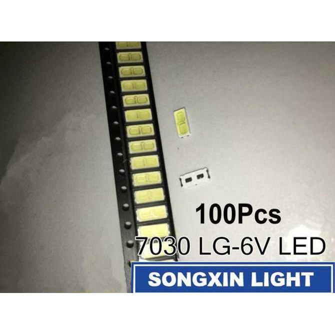 100pcs สําหรับ Innotek LED Backlight 7030 6V 1W Cool สีขาว TV Application smd 7030 led สีขาวเย็น 100