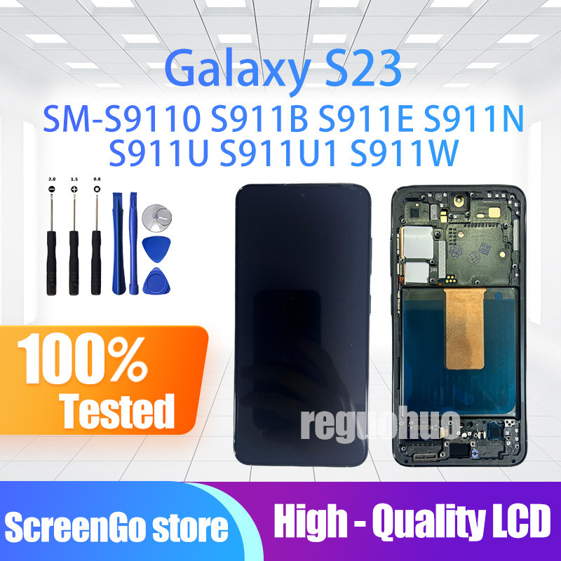 6.1 100% ใหม่สําหรับ Samsung Galaxy S23 SM-S9110 S911B S911E S911N S911U จอแสดงผล LCD หน้าจอสัมผัส D