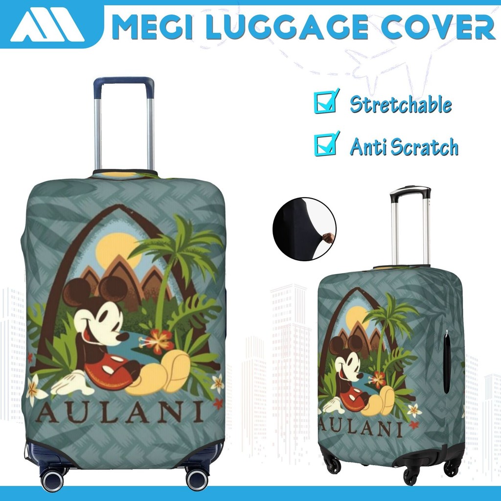 ผ้าคลุมกระเป๋าเดินทาง Disney ผ้าสแปนเด็กซ์ แบบยืดหยุ่น ยืดหยุ่น Mickey Mouse Travel Luggage Cover 18