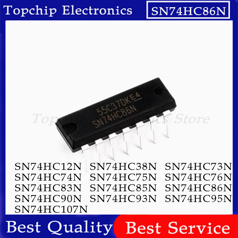 ยี่ห้อใหม่ 10pcs SN74HC12N SN74HC38N 74HC73N 74HC74N 74HC75N 74HC76N 74HC83N 74HC85N SN74HC86N 74HC9