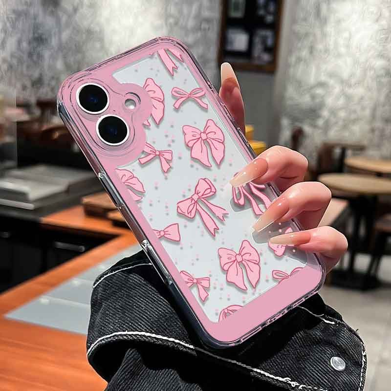 ล่าสุดสีชมพูโบว์กรณีVivo V60 Lite Y21d Y400 V60 Y29 V50 V40 Lite Y33S Y03T Y33T V29 5G Y15 Y11 Y21 Y