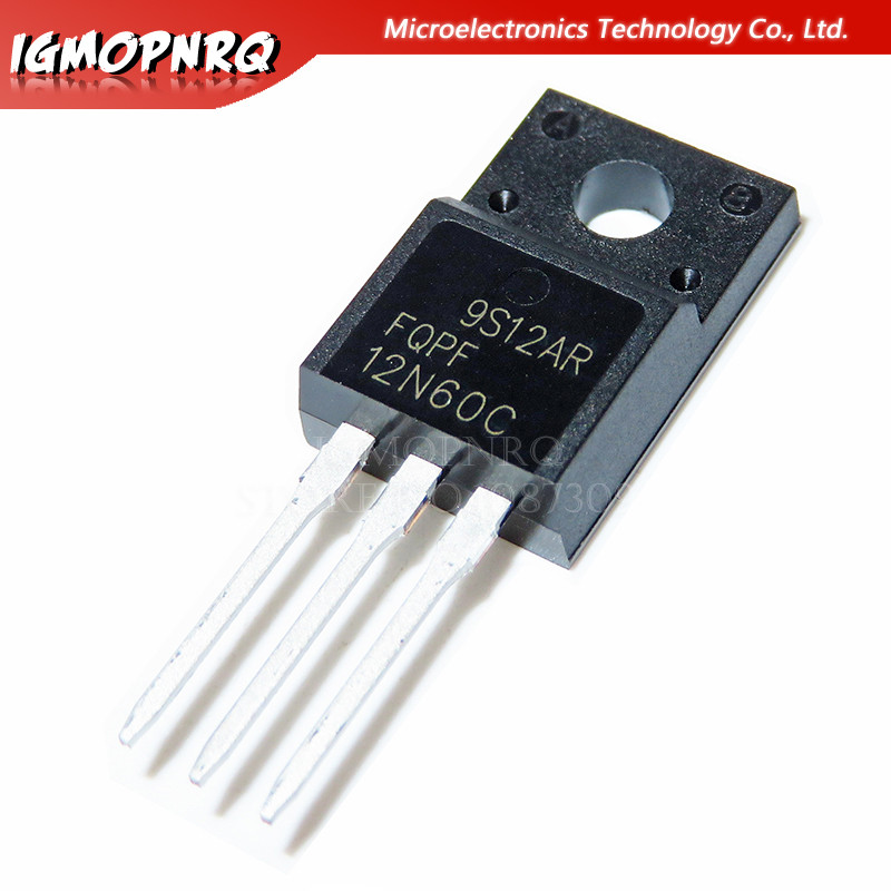10PCS FQPF12N60C TO-220 12N60C 12N60 TO220 Field-Effect ทรานซิสเตอร์