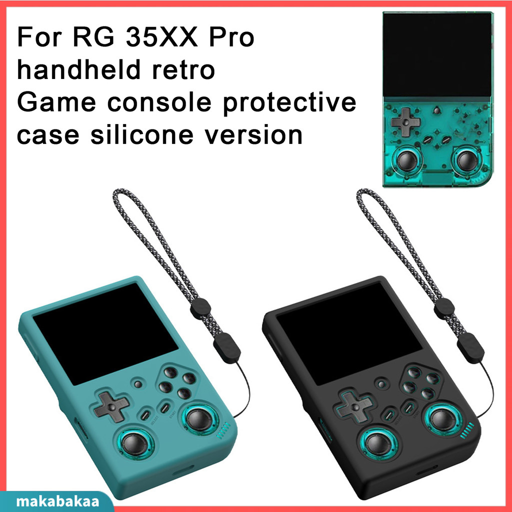Makabaka.th เกมคอนโซลป้องกันกรณีสําหรับ ANBERNIC RG 35XX Pro กันกระแทกมือถือเครื่องเกม Protector ซิล