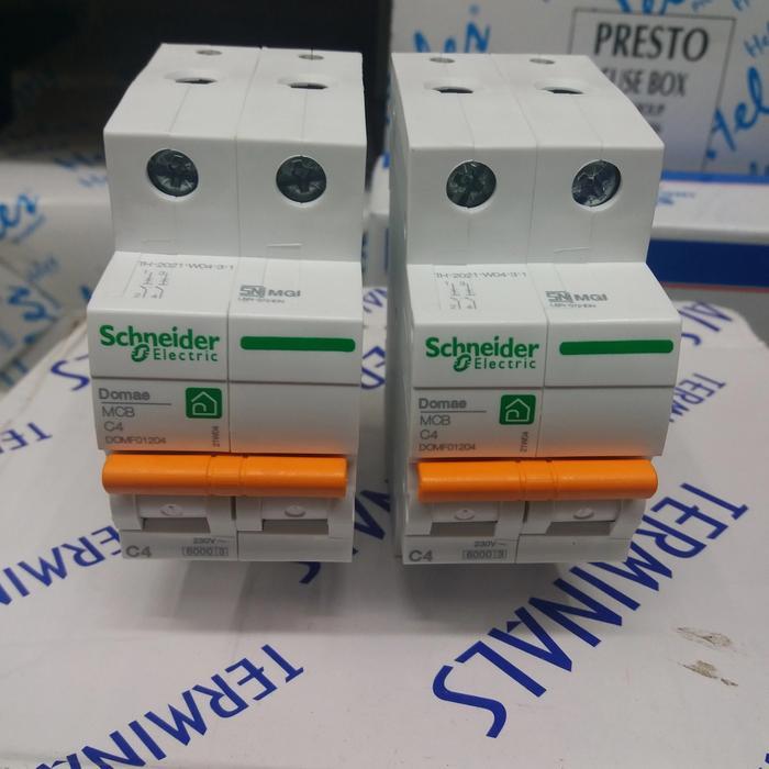 Schneider MCB DOMAE 2 ขั้ว 4A/MCB 4.5ka Schneider