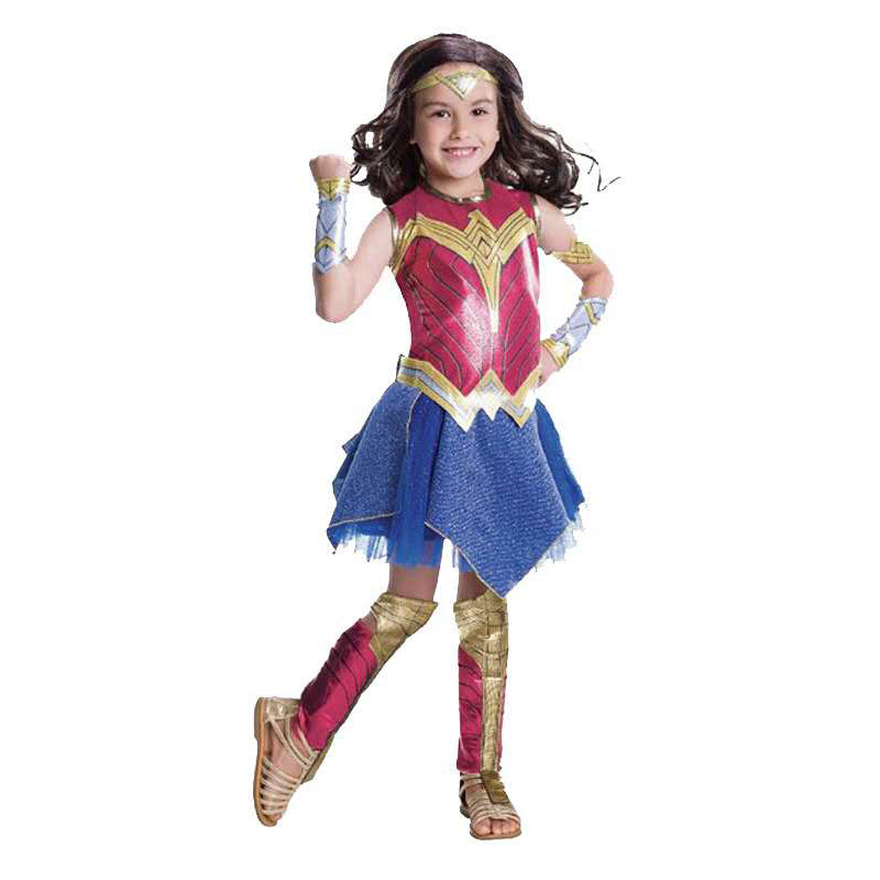 Wonder Cospplay เครื่องแต่งกาย Deluxe Child Dawn Of Justice Woman ชุดฮาโลวีน