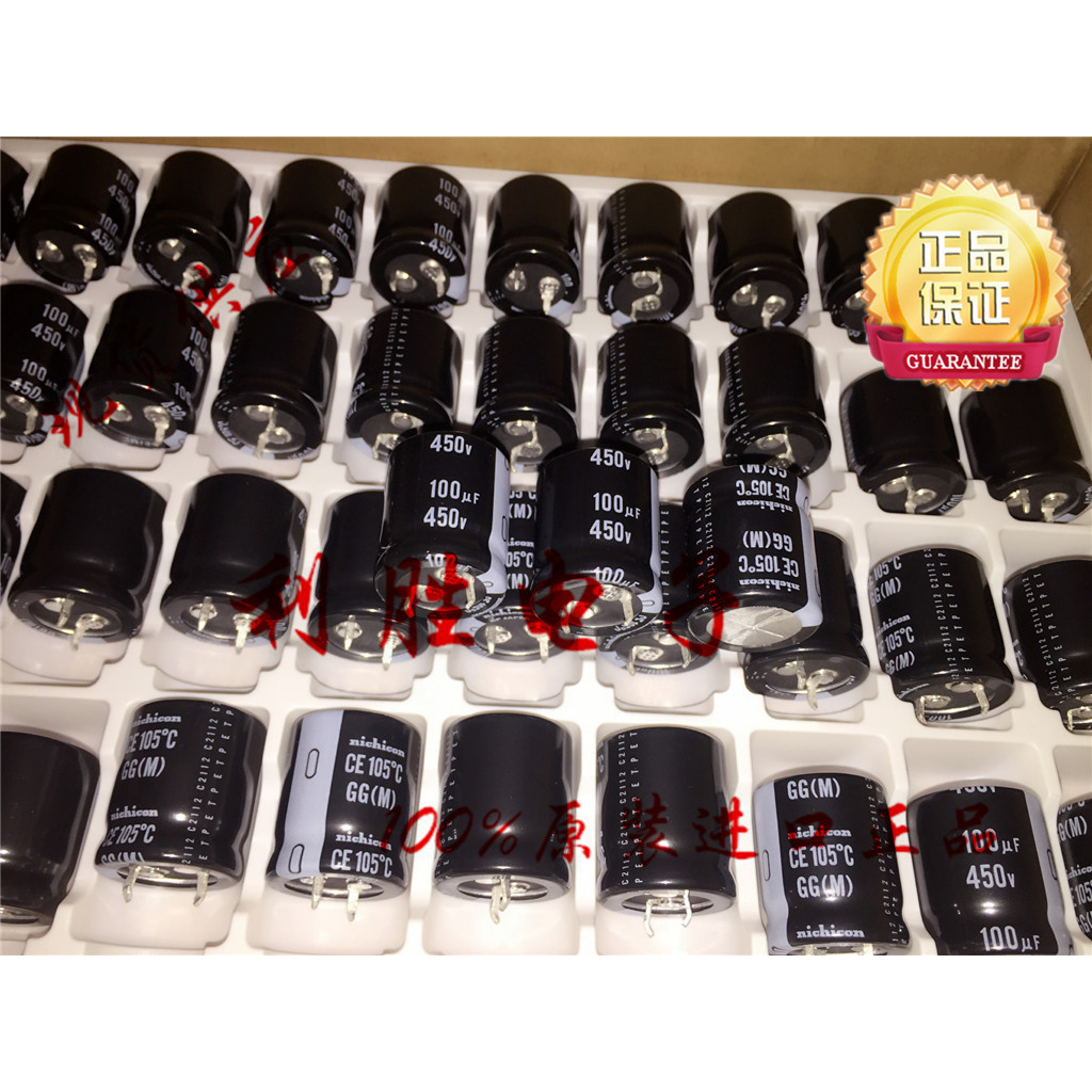 1PCS 100UF 450V ญี่ปุ่น Nichicon NICHICON Electrolytic Capacitor 450V100UF 22 * 25 GG