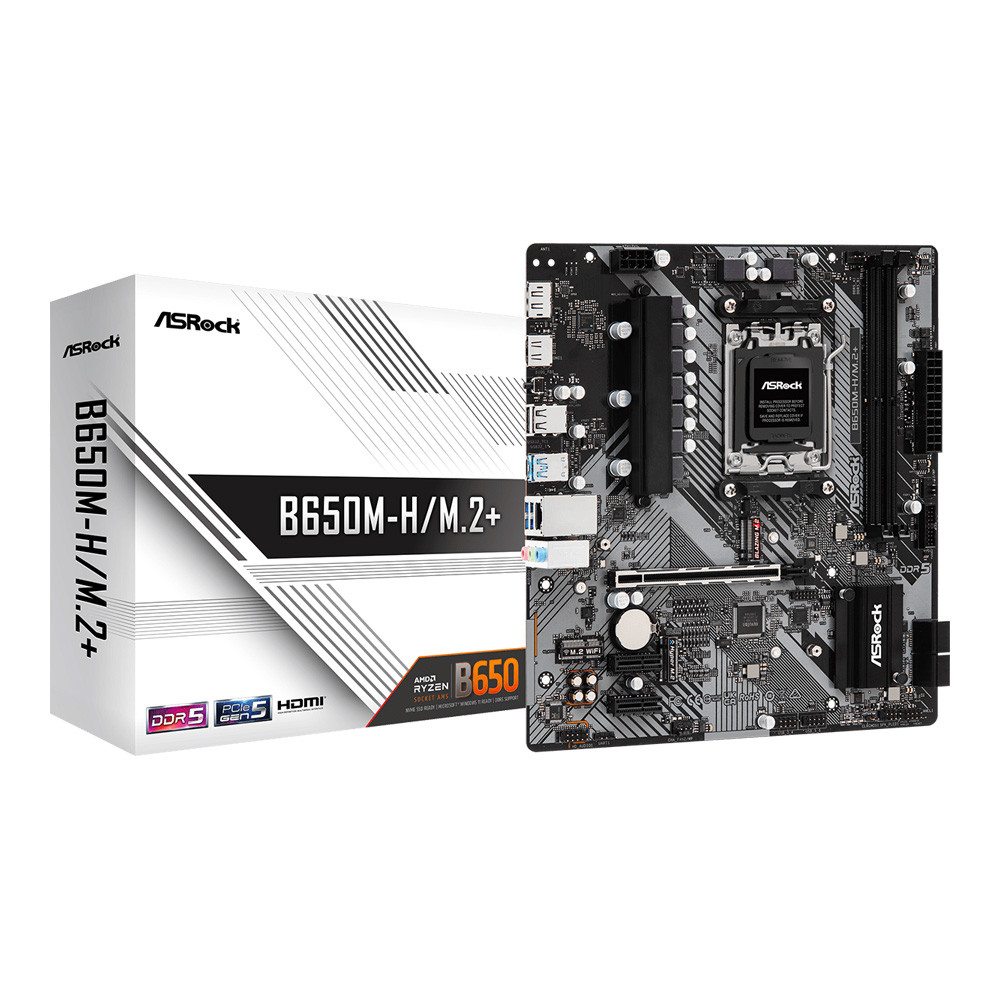 MAINBOARD (เมนบอร์ด) ASROCK B650M-H/M.2+ - AMD SOCKET AM5 DDR5 MICRO-ATX //