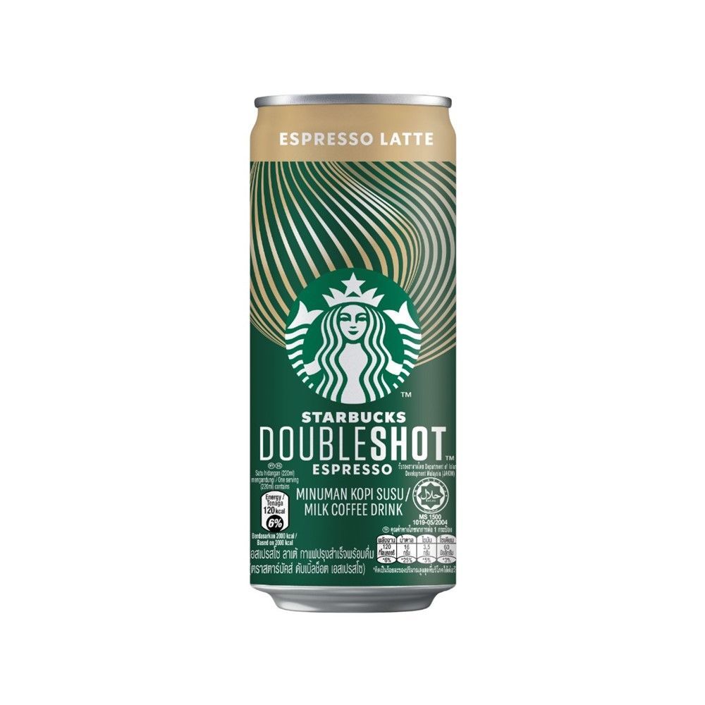 [สินค้าส่งด่วน] สตาร์บัคส์ ดับเบิ้ลช็อต เอสเพรสโซ่ ลาเต้ 220 มล.