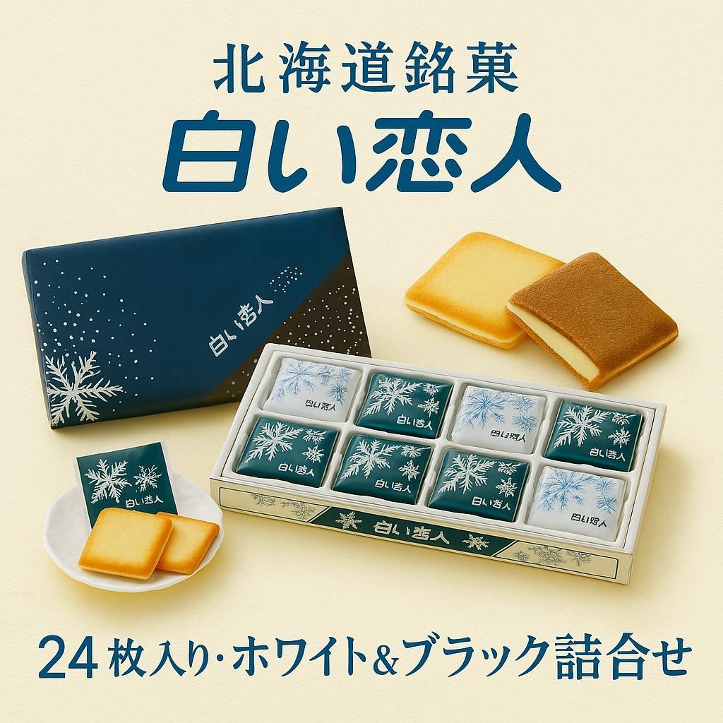 【Direct from Japan】0505 Shiroi Koibito (White Lover) 24 ชิ้น [ส่งฟรี] Black & White Ishiya Seika 24 