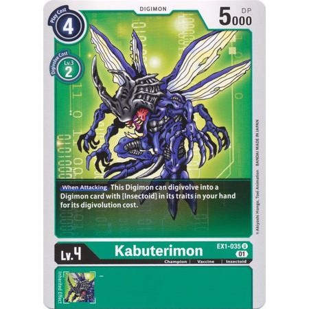 Digimon Card Kabutermon - EX1-035 - Uncommon