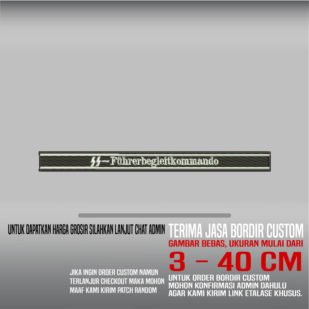 HDP-171 โลโก้ COMMANDROIDERY PATCH/FUHRER BEGLETT EMBLEM