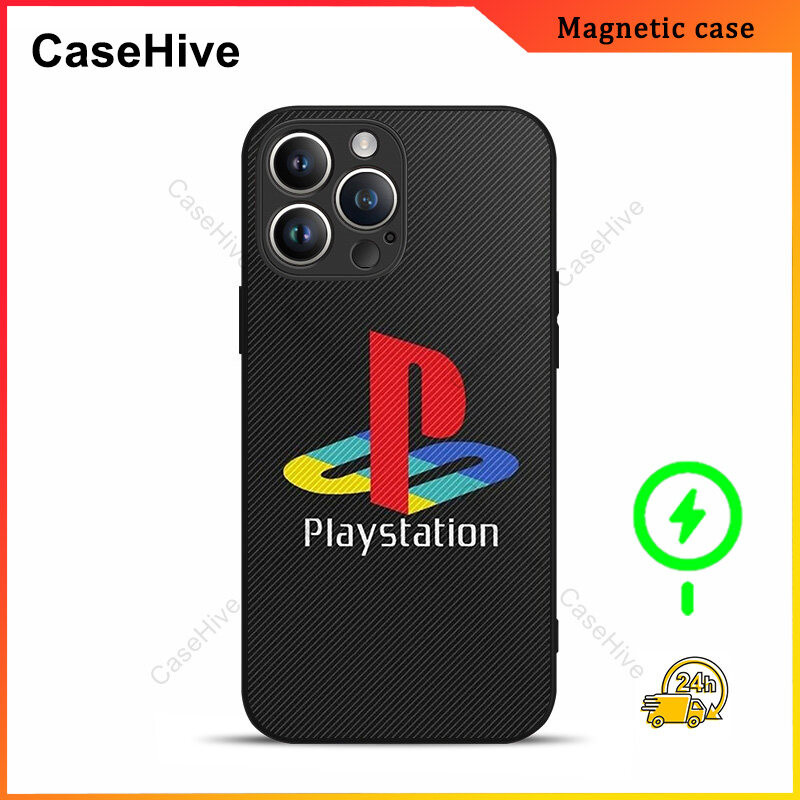 เคสโทรศัพท์ Playstation Ps Carbon สําหรับ iPhone 17 Pro Max / iPhone 16 Pro Max / 15 Pro Max / 13 / 
