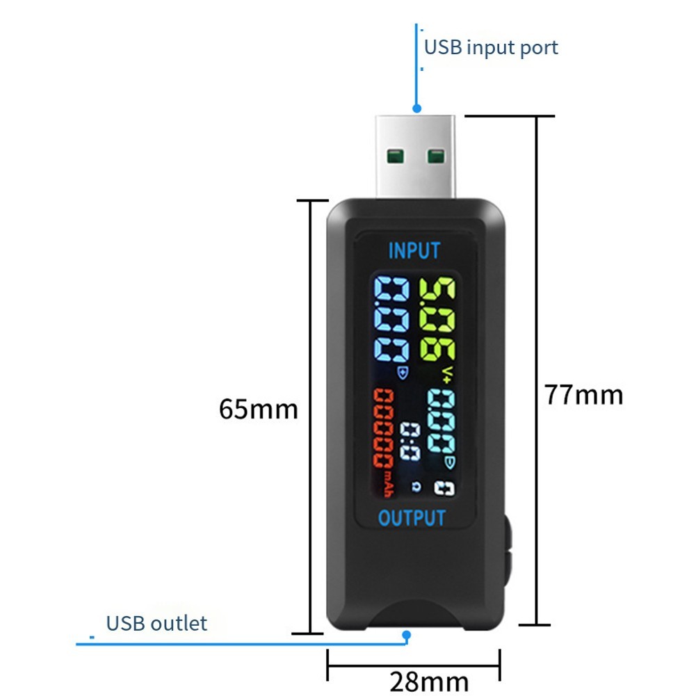 L-HOTUSB C Power Meter เครื่องทดสอบ USB 4.5-36V 0-5A โวลต์มิเตอร์แอมป์มิเตอร์เครื่องทดสอบดิจิตอลเมตร