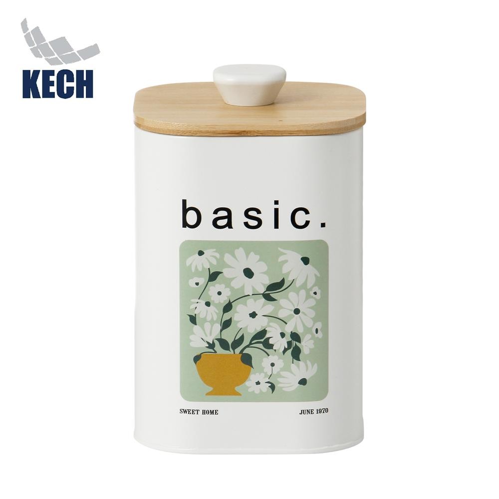 KECH ขวดโหลเหลี่ยมฝาดึง ALL BLOOM BASIC SS 1.4 ลิตร จัดส่งโดย HomePro