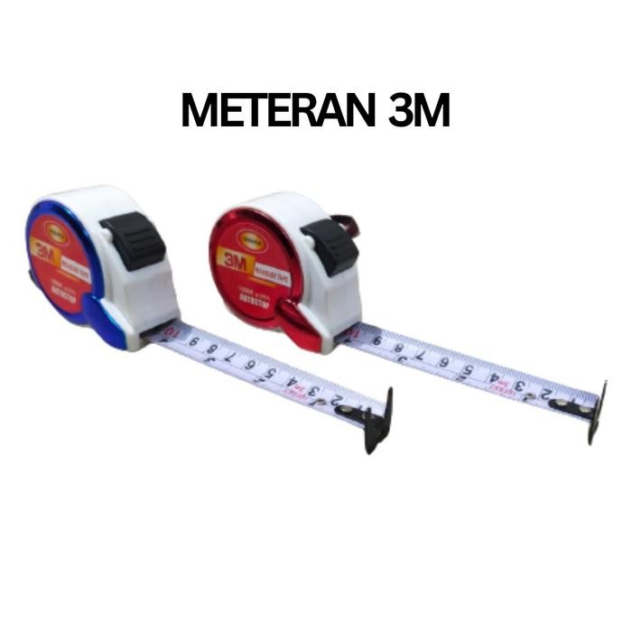 HISUKA 3 เมตรแผ่นลิ้น Autostop เทปวัด / 3M สีขาว Auto Lock เครื่องมือวัดก่อสร้าง - CHY88