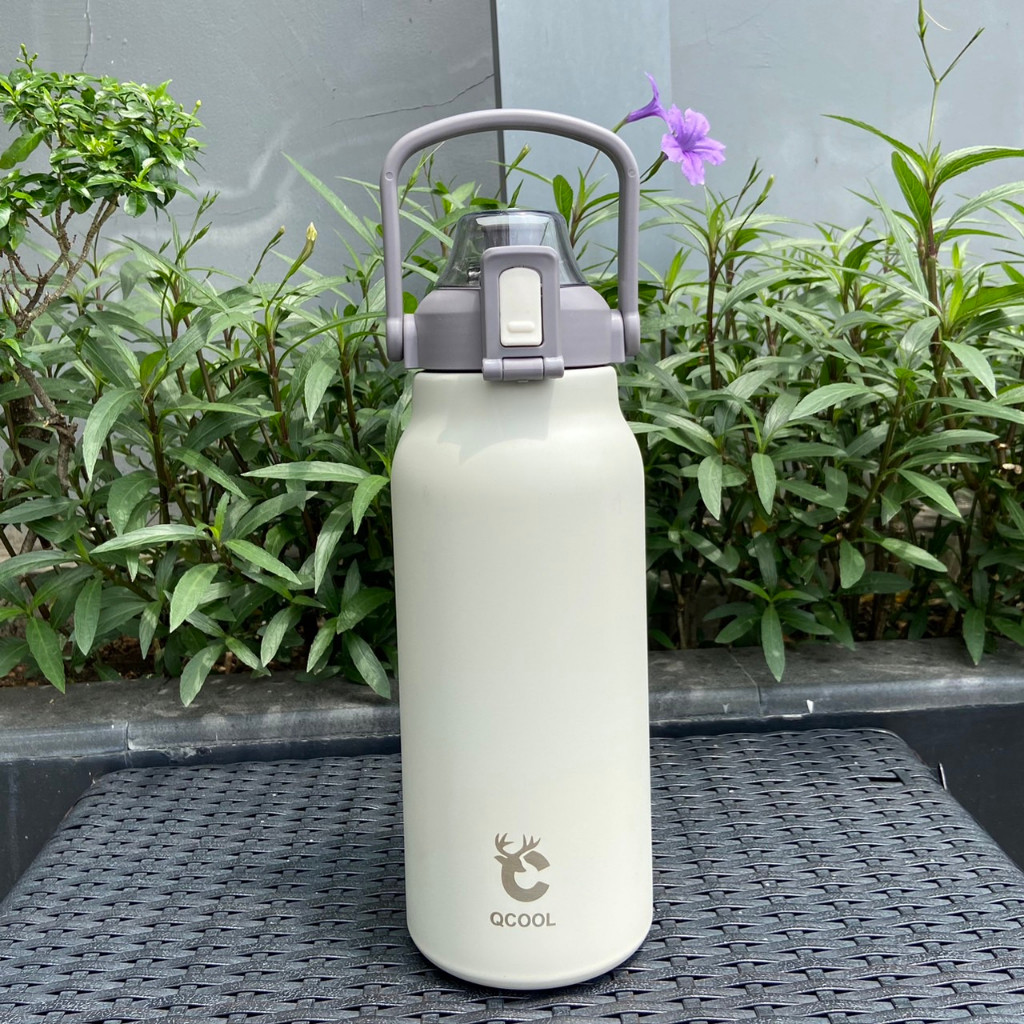 ใหม่🔥Qcool กระติกน้ำ ขวดน้ำ 1.7 ลิตร แท้งค์สแตนเลส 316 กระติกน้ำเก็บความร้อนเเละเย็น