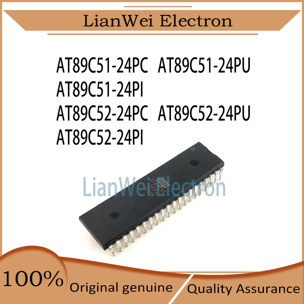 AT89C51 AT89C52 AT89C51-24PC AT89C51-24PU AT89C51-24PI AT89C52-24PC AT89C52-24PU AT89C52-24PI IC MCU