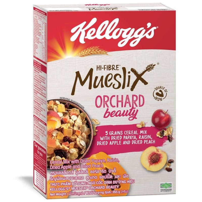 KELLOGGS เคลล็อกส์อาหารเช้ามูสลิกส์ออร์ซาร์ดบิวตี้ 355กรัม [8852756303230]