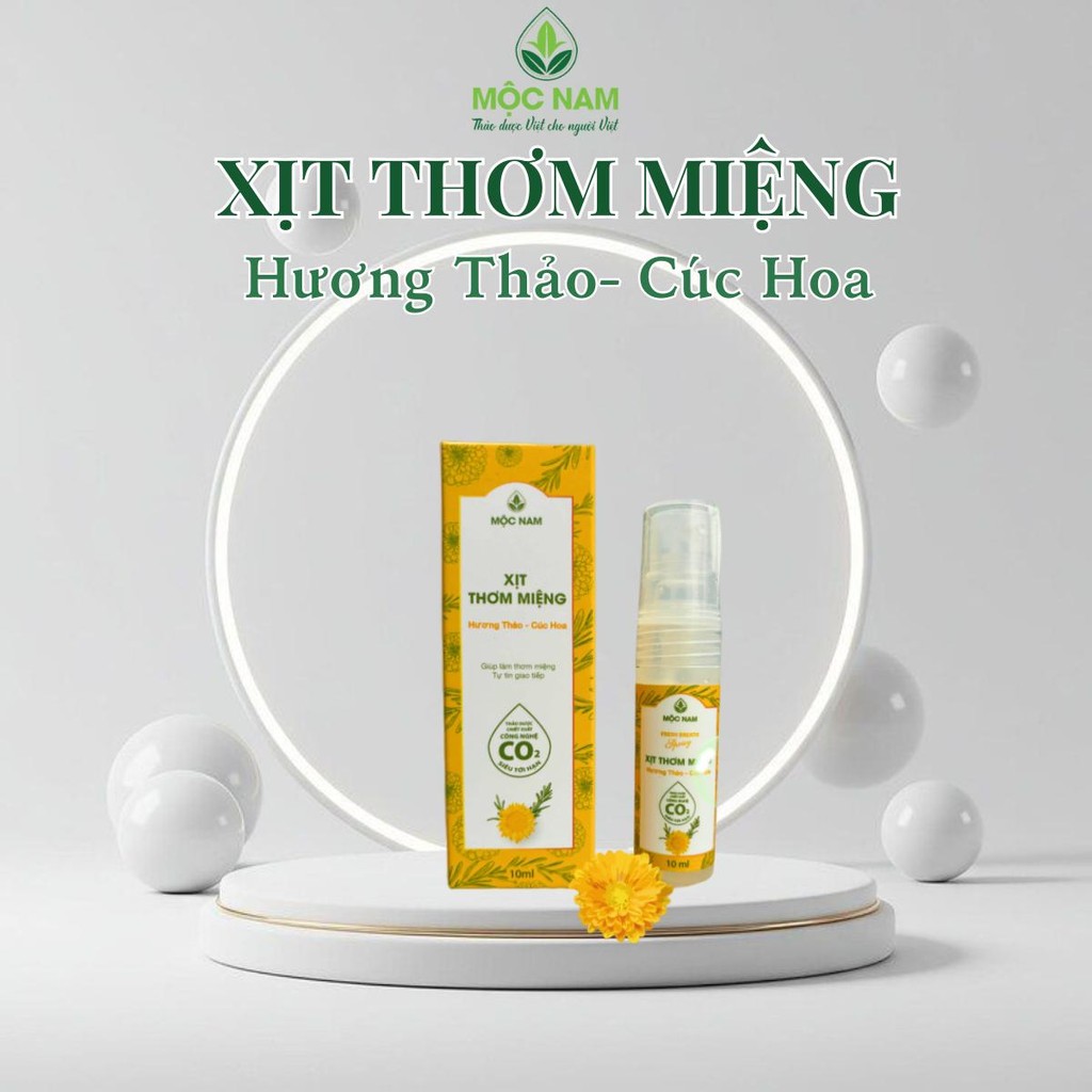 Moc Nam Rosemary-Chrysanthemum Mouth Freshener Spray 10ml จํากัดฟันผุ, เหงือกอักเสบ, สด