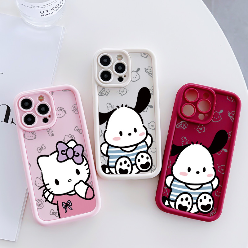 เคสสำหรับ VIVO V21 4G V21 5G เคสโทรศัพท์สุนัขแมวสามสีซิลิโคนกันกระแทก - รูปที่ 3