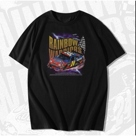NASCAR RAINBOW WARRIORS Tshirt / Baju Microfiber Jersi / Jersey Sublimation / Tshirt Jersey