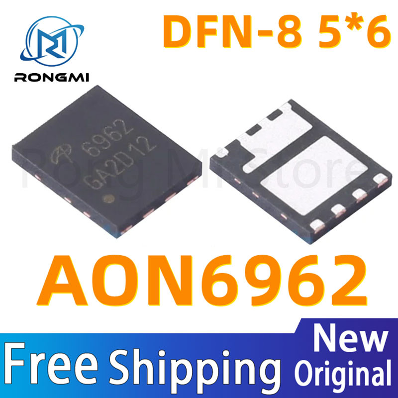 (10 ชิ้น) 100% ใหม่ AON6962 6962 DFN-8 5*6 MOSFET IC Chipset