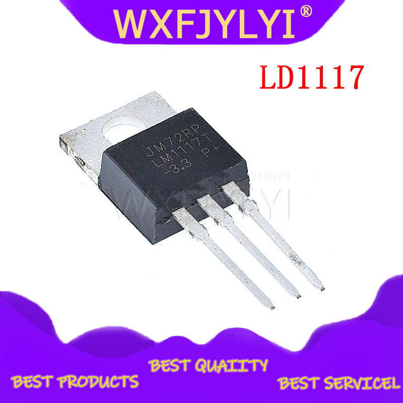 10 ชิ้น/ล็อต LD1117V33 LD1117 LDO เครื่องปรับแรงดันไฟฟ้า 3.3V 0.8A บวกใหม่เดิม TO-220