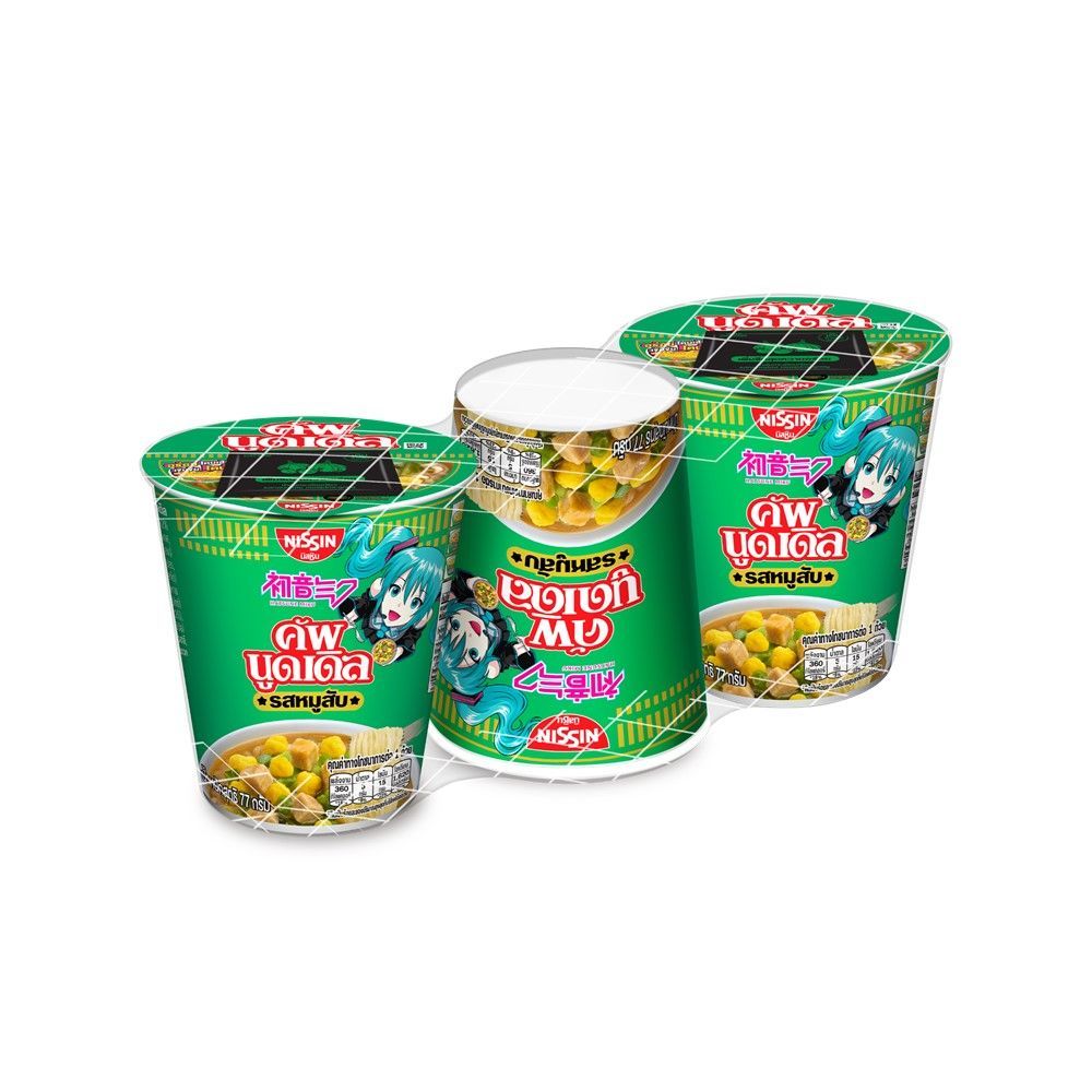 นิสชินคัพรสหมูสับจัดเต็ม77ก แพ็ค 3