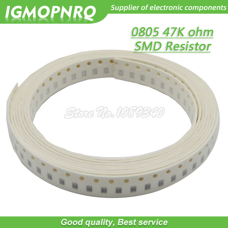300 ชิ้น 08805 ตัวต้านทาน SMD 47K โอห์มตัวต้านทานชิป 1/8W 47K โอห์ม 08805 47K