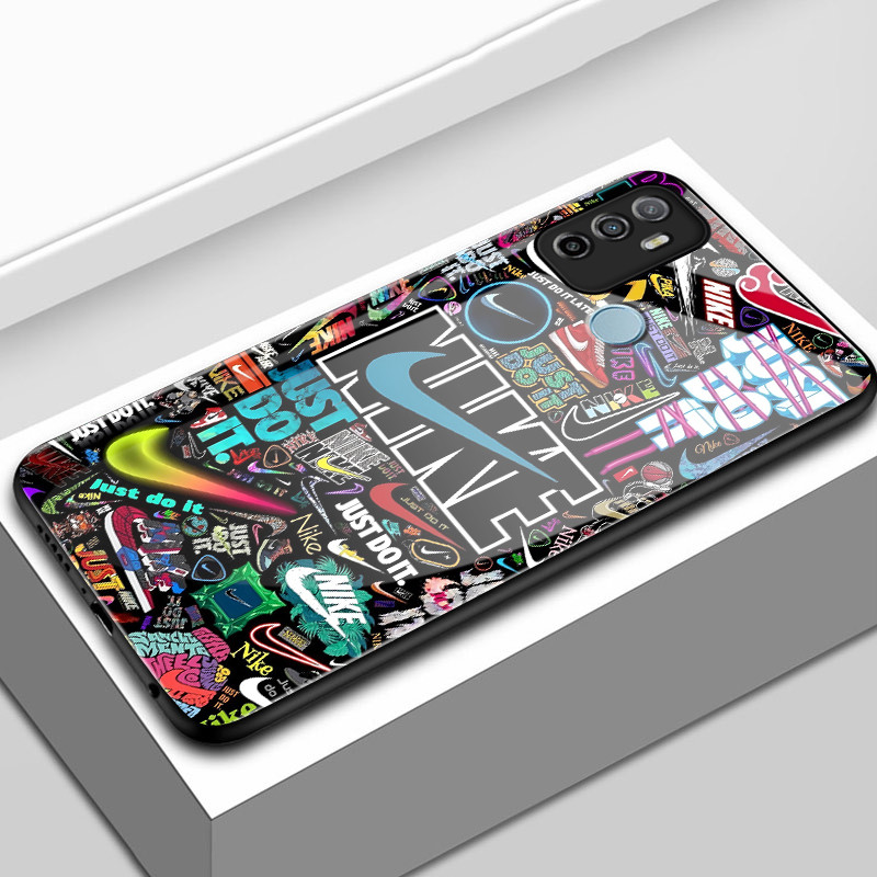เคสสำหรับ OPPO A53 2020 A33 2020 A32 A53s A11s เคสโทรศัพท์แบรนด์อินเทรนด์เปลือกแก้วกันกระแทก