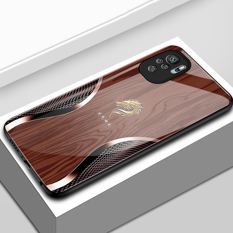 เคสสำหรับ Xiaomi Redmi Note 10 Pro 10s 10 5G 10T 5G POCO M5s M3 Pro เคสโทรศัพท์มังกรเปลือกแก้วกันกระแทก