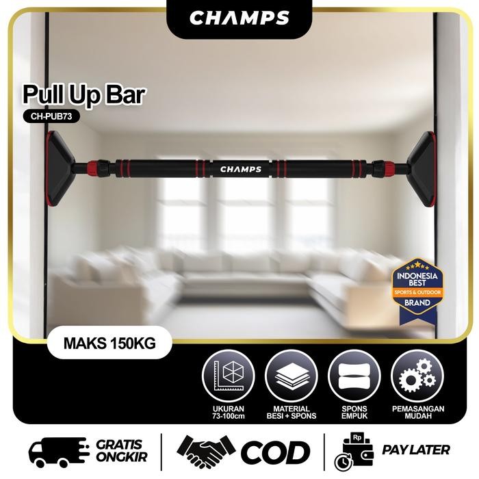 Ready CHAMPS Pull Up Bar อุปกรณ์กีฬา Pull Up Pole Chin UP Door รุ่น 73