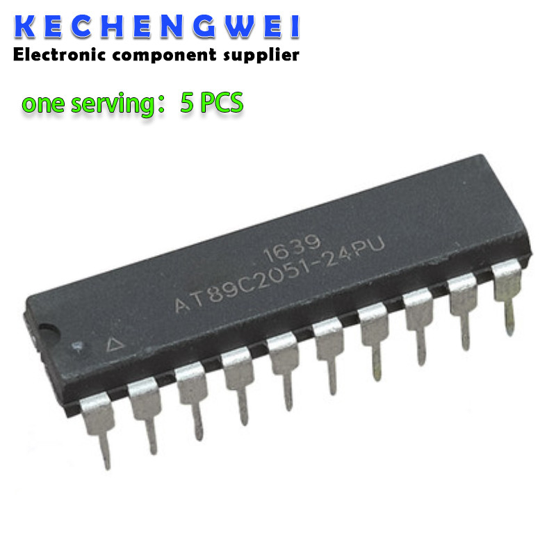 5PCS AT89C2051-24PU DIP20 AT89C2051-24 DIP AT89C2051 IC ใหม่และต้นฉบับ