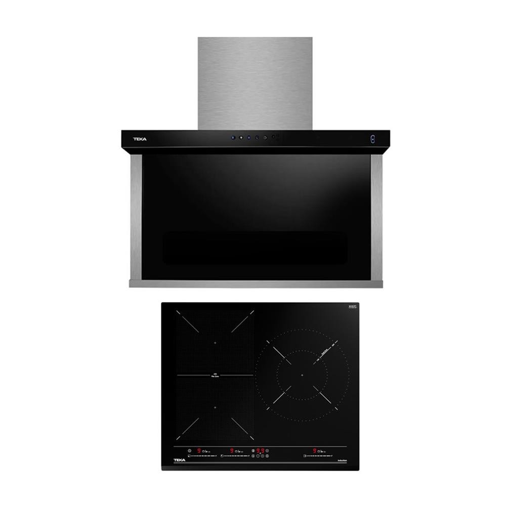 [ฟรีติดตั้ง! ไม่ครอบคลุมการเจาะท็อปเคาน์เตอร์] HomePro เตาฝัง+เครื่องดูดควัน  IZF 65320 MSP BK+DSW 9